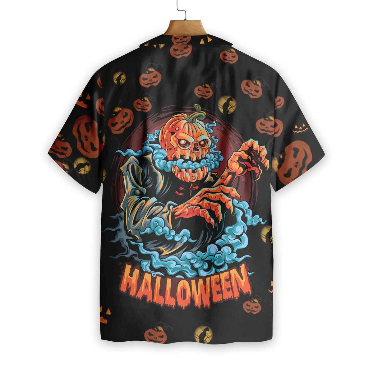 Scary Pumpkin For Halloween Night Pattern Hawaiian Shirt,Hawaiian Shirt Gift, Christmas Gift