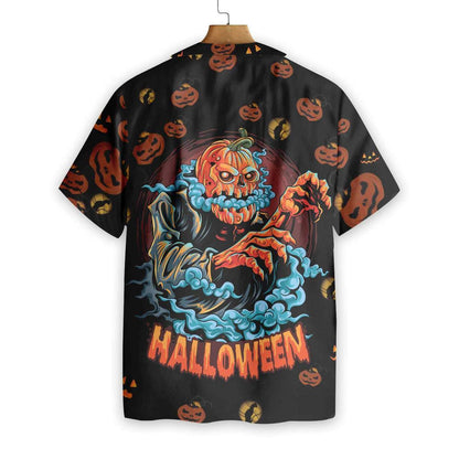 Scary Pumpkin For Halloween Night Pattern Hawaiian Shirt,Hawaiian Shirt Gift, Christmas Gift