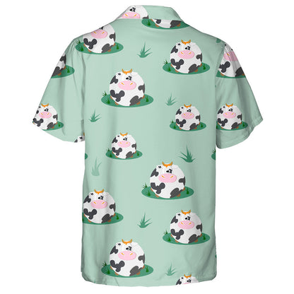 Cute Cow Ball In Cartoon Style Hawaiian Shirt,Hawaiian Shirt Gift, Christmas Gift
