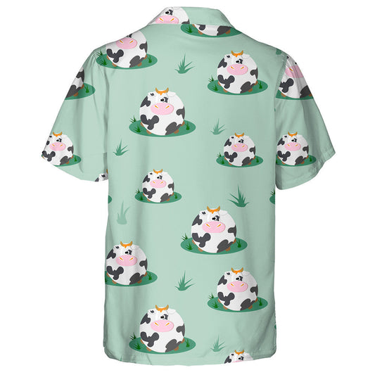 Cute Cow Ball In Cartoon Style Hawaiian Shirt,Hawaiian Shirt Gift, Christmas Gift