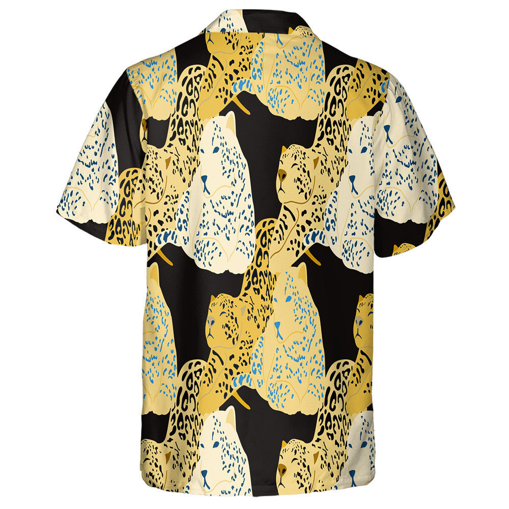 Modern Abstract Leopard On Dark Artistic Hawaiian Shirt,Hawaiian Shirt Gift, Christmas Gift