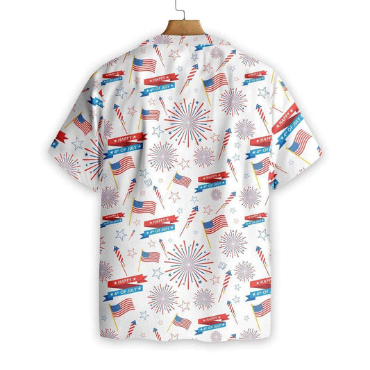 Flag On White Watercolor Design Hawaiian Shirt,Hawaiian Shirt Gift, Christmas Gift