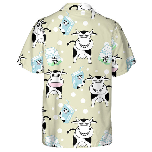 Little Cows On Light Pink With Flowers Hawaiian Shirt, Hawaiian Shirt Gift, Christmas Gift