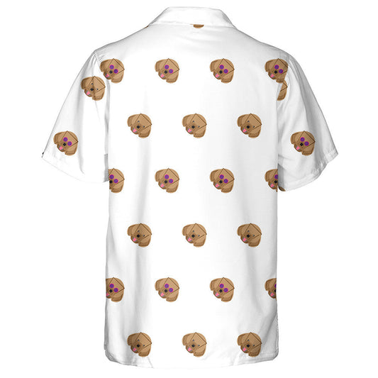 Cartoon Poodle Dog On White Dog Icons Hawaiian Shirt, Hawaiian Shirt Gift, Christmas Gift
