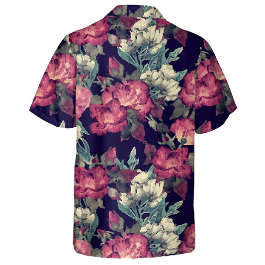 Uiscedhath Pretty Pink Rose White Floral Art Design Léine Haváís, Bronntanas Léine Haváís, Bronntanas Nollag