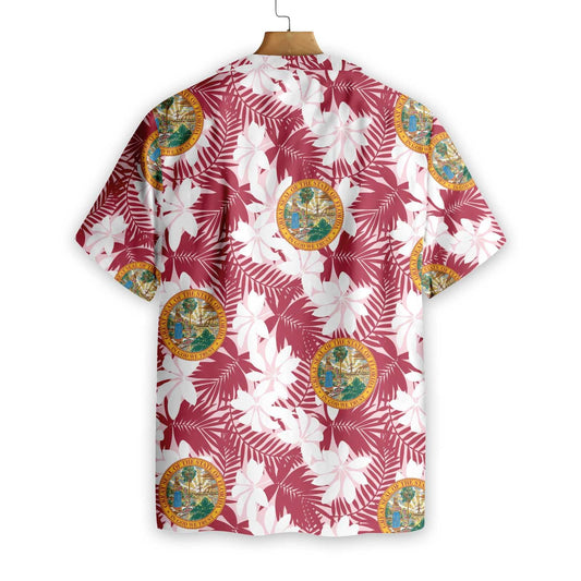 Colorful Florida Flag Seamless Pattern USA Hawaiian Shirt,Hawaiian Shirt Gift, Christmas Gift