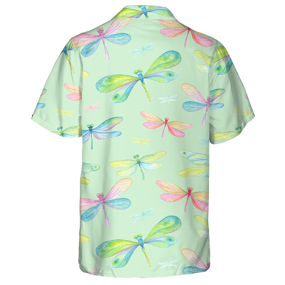 Bright Flying Dragonfly Blue And Turquoise Colors Hawaiian Shirt, Hawaiian Shirt Gift, Christmas Gift