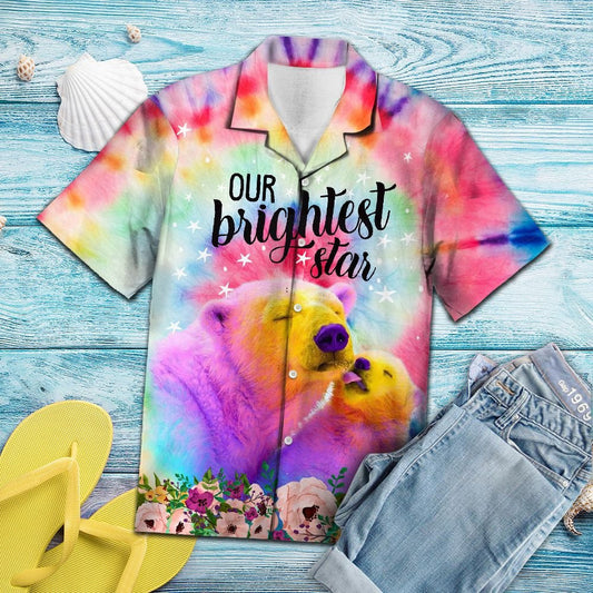 Ár Gile Star Béar Polar Patrún Tiedye Léine Haváís, Bronntanas Léine Haváís, Bronntanas Nollag