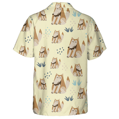 Characters Happy Wolf And Doodle Elements Hawaiian Shirt, Hawaiian For Gift