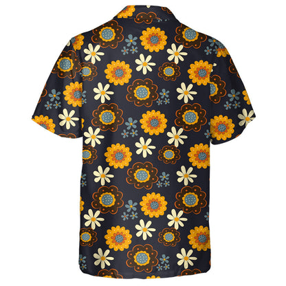 Stíl Hippie Rainbow Hearts Ar Chúlra Bán Dearadh Léine Haváís, Bronntanas Léine Haváís, Bronntanas Nollag