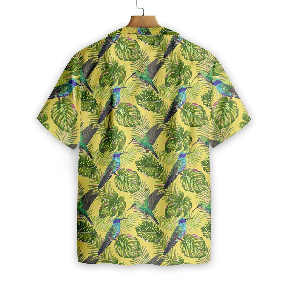 Hummingbird Tropical And Leaf Pattern Hawaiian Shirt, Hawaiian Shirt Gift, Christmas Gift
