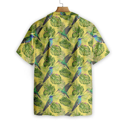 Hummingbird Tropical And Leaf Pattern Hawaiian Shirt, Hawaiian Shirt Gift, Christmas Gift
