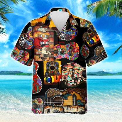 In Memory Of Classic Guitar Design Hawaiian Shirt, Hawaiian For Gift