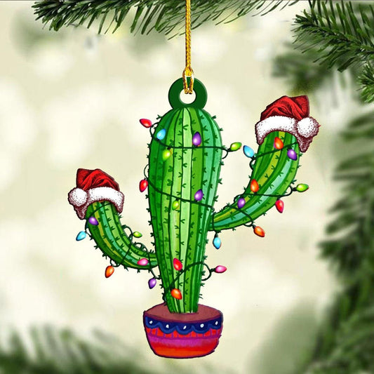 Cactus Christmas Shape Ornament, Happy Christmas Ornament, Christmas Gift, Christmas Decoration