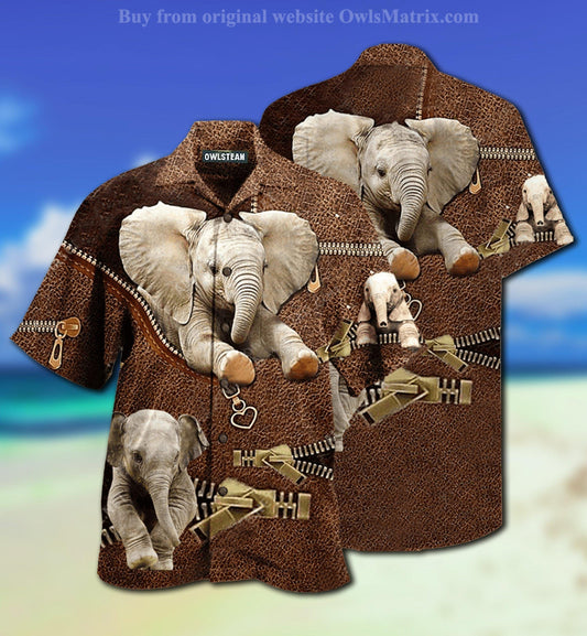 Elephant Awesome Style - Hawaiian Shirt_Hawaiian Shirt Gift, Christmas Gift