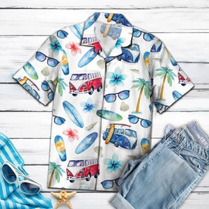 Amazing Hippie Bus Vintage Style Hawaiian Shirt, Hawaiian For Gift