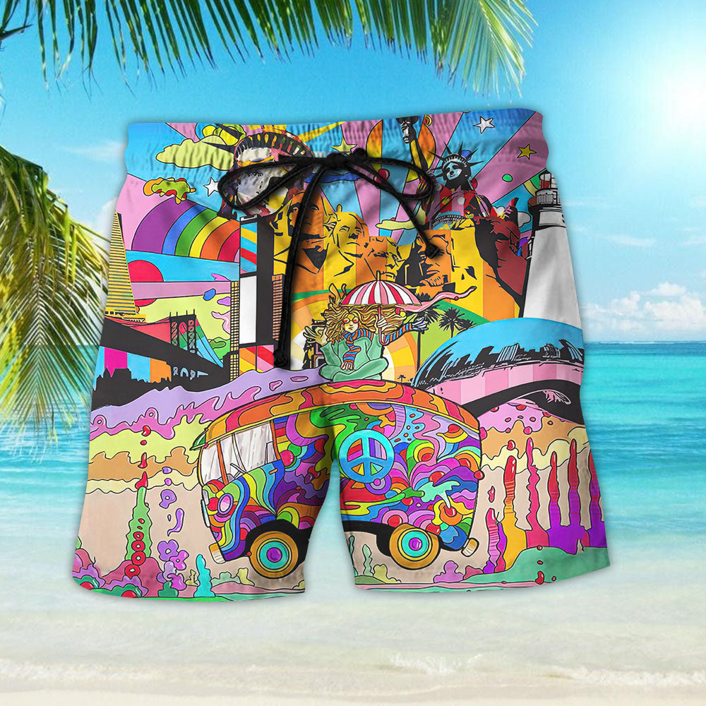 Car Hawaiian Shirt - Colorful Liberties Hippie Car Feeling Groovy Hawaiian Aloha Hawaii Shirt _ Hawaiian Shirt-Hawaiian Shirt Gift, Christmas Gift