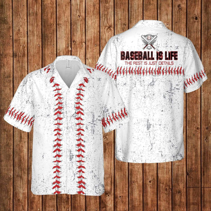 Baseball Is Life The Rest Is Just Details Hawaiian Shirt, Hawaiian Shirt Gift, Christmas Gift