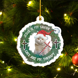 Scottish Fold Ornaments Set, Meowy Christmas Ornaments Set, Funny Xmas Ornaments Family Gift Idea For Cat Lover