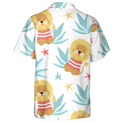 Cjute Lions Stars And Palm Leaves Hawaiian Shirt, Hawaiian For Gift