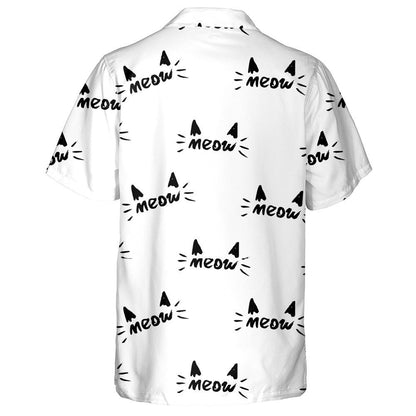 Cait Beag Comic Agus Meow I Stíl Chartúin Léine Haváís, Bronntanas Léine Haváís, Bronntanas Nollag