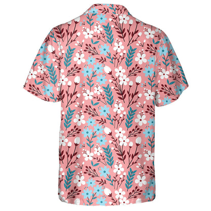 Patrún Bláthanna Dath Pastel Álainn Ar Chúlra Bándearg Léine Haváís, Bronntanas Léine Haváíais, Bronntanas Nollag