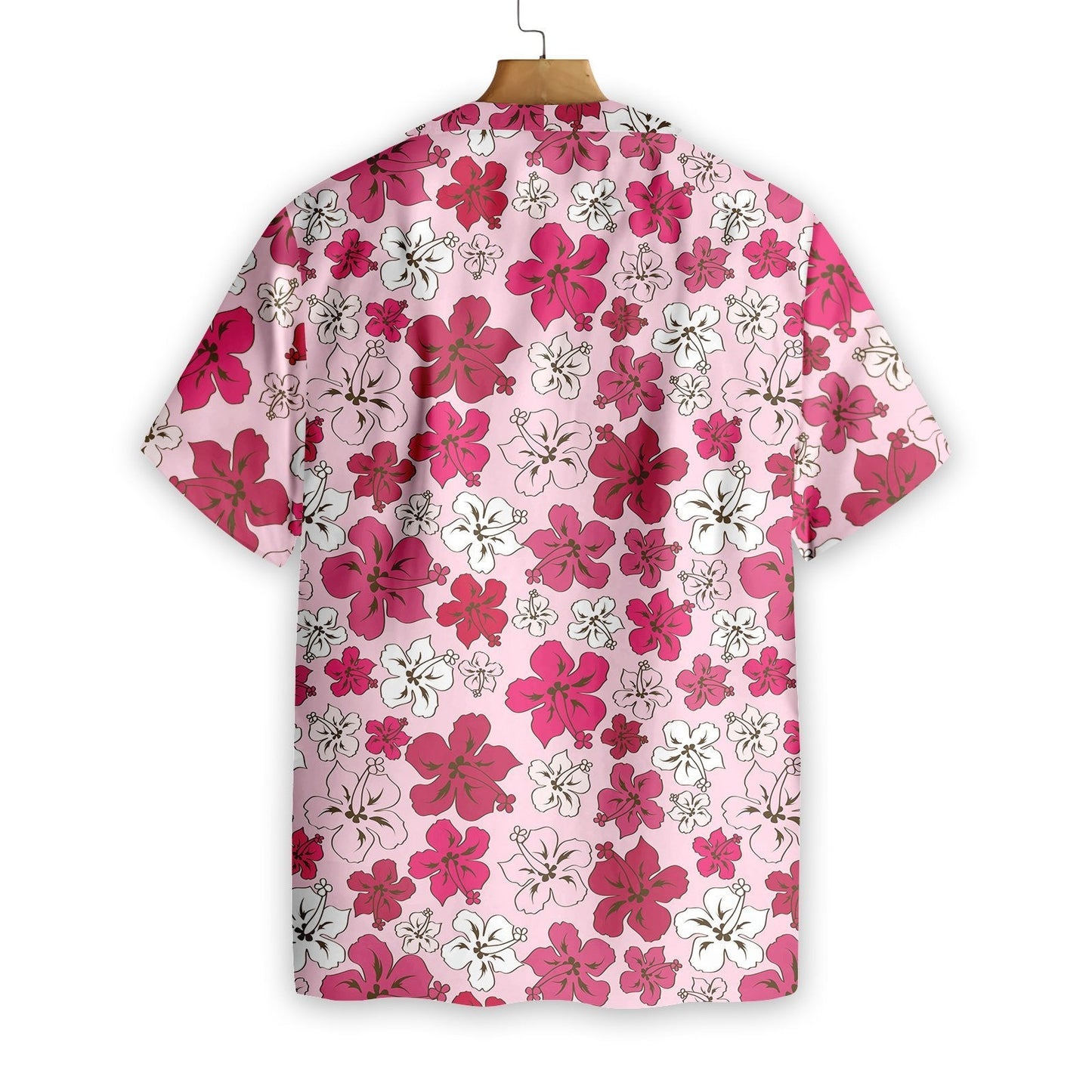 Red Flower On Pink Background Design Hawaiian Shirt,Hawaiian Shirt Gift, Christmas Gift