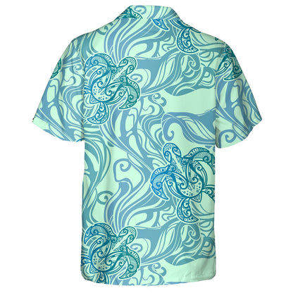 Sea Turtle In Psychedelic And Mandala Style Hawaiian Shirt, Hawaiian Shirt Gift, Christmas Gift