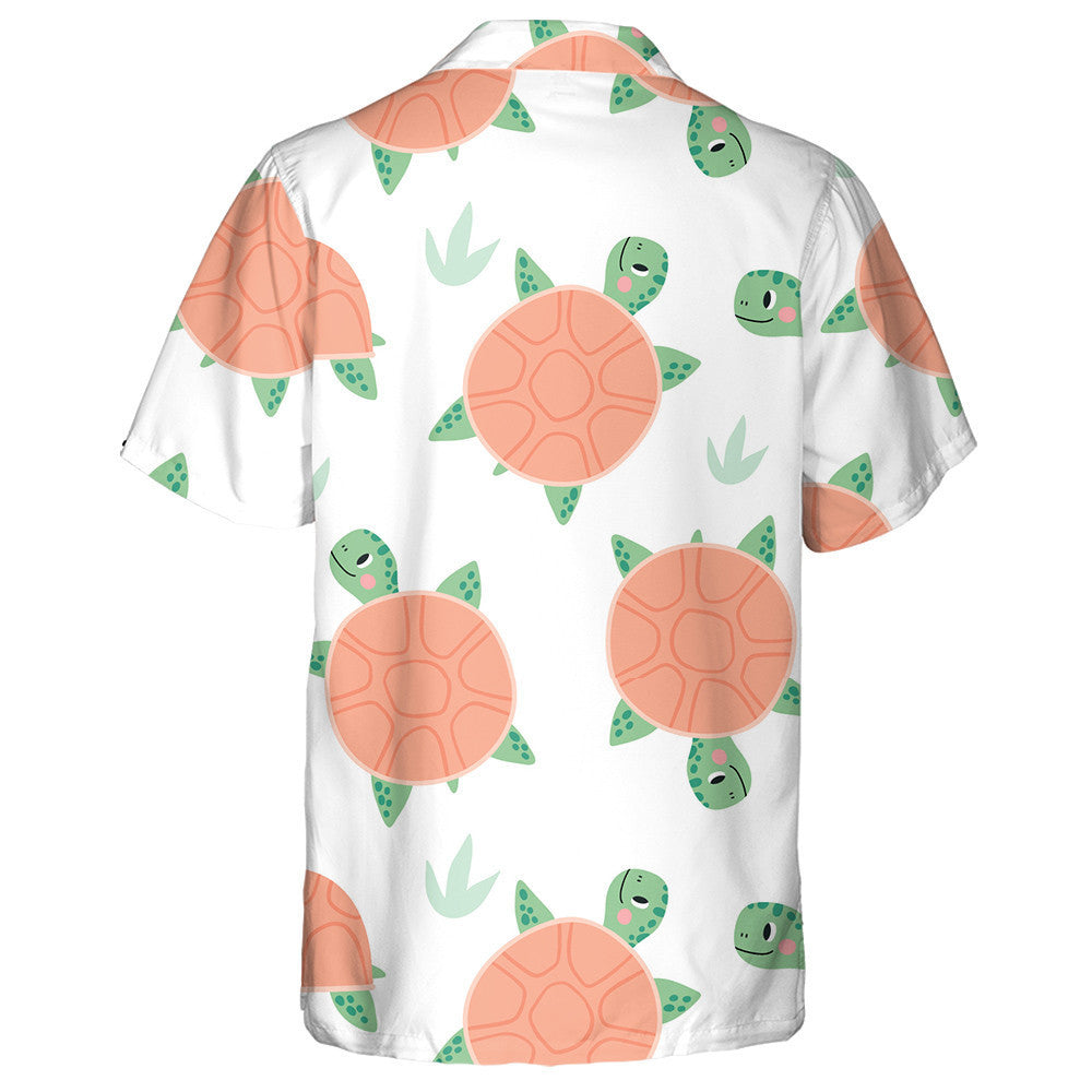 Cute Cartoon Turtle Save Our Oceans Hawaiian Shirt, Hawaiian Shirt Gift, Christmas Gift