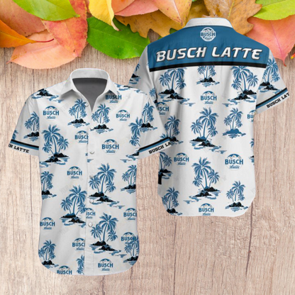 Busch Latte Aloha Shirt Hawaiian Aloha Shirt Hawaiian Shorts Beach Short Shirt,Hawaiian Shirt Gift, Christmas Gift