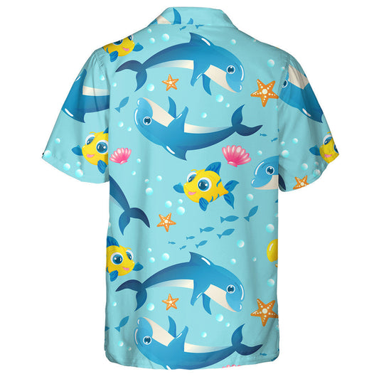 Patrún Le Deilfeanna Éisc Réaltaí Mara Sliogáin Seasca Smugairle róin Agus Bubbles Léine Haváís, Bronntanas Léine Haváís, Bronntanas Nollag