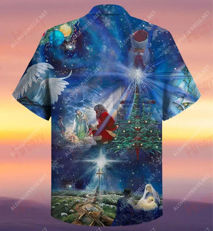 Is é Íosa an Fáth Nollag Gearr Léine Haváís Aigéan Aloha Léine Oirbheartaíochta Haváis Léinte Greannmhar Haváís, Léine Haváise, Bronntanas Nollag