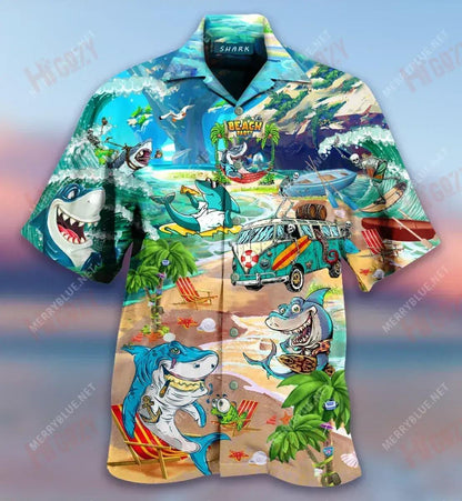 Siorcanna Agus Cnámharlaigh ar Cóisir Trá Léine Gearr Haváí Samhraidh T Léinte haváíais Léinte Crazy Léinte Crazy Haváí, Bronntanas Léine haváíais, Bronntanas Nollag