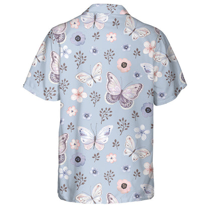 Féileacáin Eitilte Agus Bláthanna I Léine Gorm Haváí, Bronntanas Léine Haváise, Bronntanas Nollag