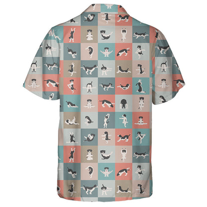 Seasann Madraí Dubh Beagle Agus Cleachtaí Ag Déanamh Léine Haváíach Clipart, Bronntanas Léine Haváíais, Bronntanas Nollag