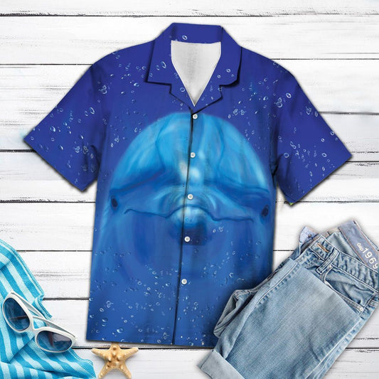 Under Deep Ocean With Dolphin Hawaiian Shirt, Hwaiian For Gift