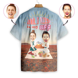 Difference Love Bff Picnic Custom Name And Photo Hawaiian Shirt, Hawaiian Shirt Gift, Christmas Gift