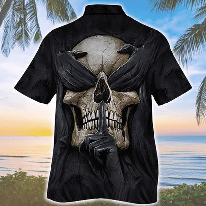 Skull Screaming 3D All Over Printed Hawaiian Shirt,Hawaiian Shirt Gift, Christmas Gift