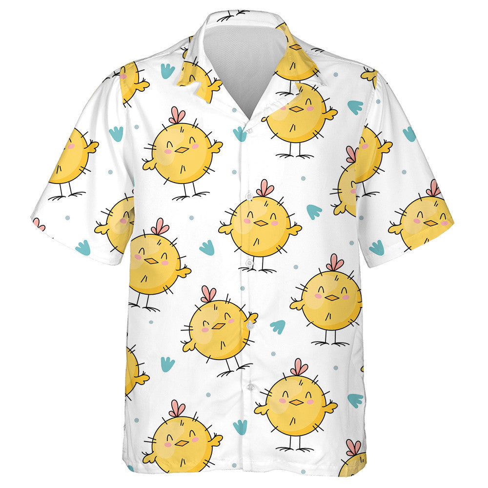 Funny Baby Chicken Smiling On White Background Hawaiian, Hawaiian Shirt Gift, Christmas Gift