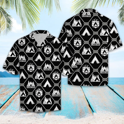 Camping For Vacation Deluxe Style Hawaiian Shirt, Hawaiian For Gift