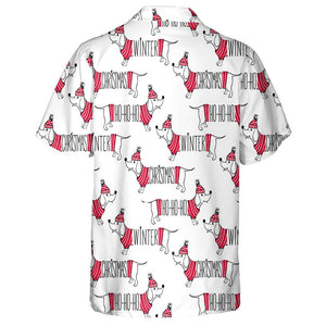 Funny Dachshund Merry Christmas And Winter Hawaiian Shirt, Hawaiian Shirt, Christmas Gift