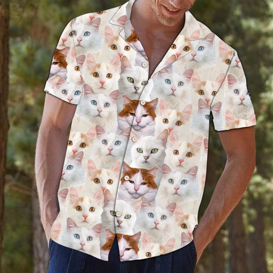 Turkish Van Awesome Pink Theme Hawaiian Shirt, Hawaiian For Gift