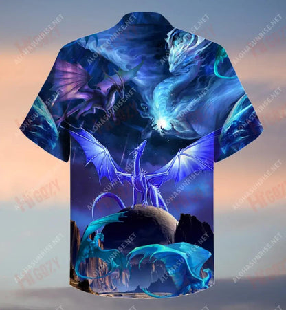 Creid i gCónaí Dragon Léine Gearr Haváís Aigéan Aloha Shirt Léine Oirbheartaíochta Haváís Patrún Léine Haváíais, Bronntanas Léine Haváís, Bronntanas Nollag