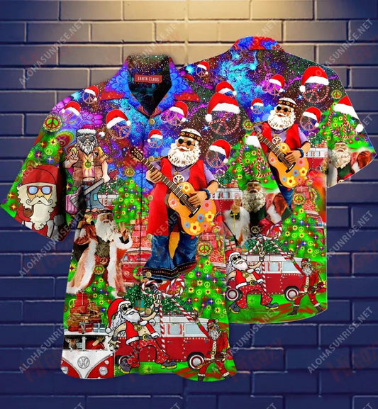 Grá do Hippie agus Nollaig Shona do Léinte Haváíach Laethanta Saoire Léinte T haváíais Léinte seanré Haváíais Léinte haváíais do Mhná, Bronntanas Léine Haváís, Bronntanas Nollag