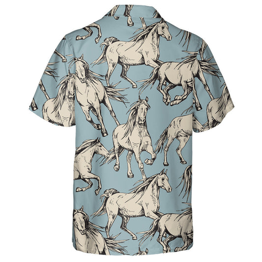 Na Capaill Bheige Álainn a Rith Ar Chúlra Gorm Léine Haváís, Bronntanas Léine Haváíais, Bronntanas Nollag