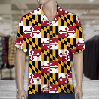 Bratach Clasaiceach Maryland Patrún Buí Agus Dubh Seiceála Léine Haváís, Bronntanas Léine Haváís, Bronntanas Nollag