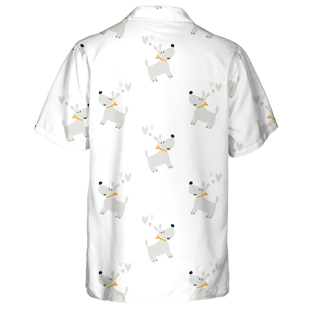 Cúlra Aonair Madraí Grámhara Cartún Tarraingthe Láimhe Léine Haváís, Bronntanas Léine Haváíais, Bronntanas Nollag