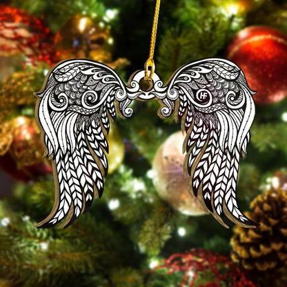 Celtic Wings Ornament, Happy Christmas Ornament, Christmas Gift, Christmas Decoration