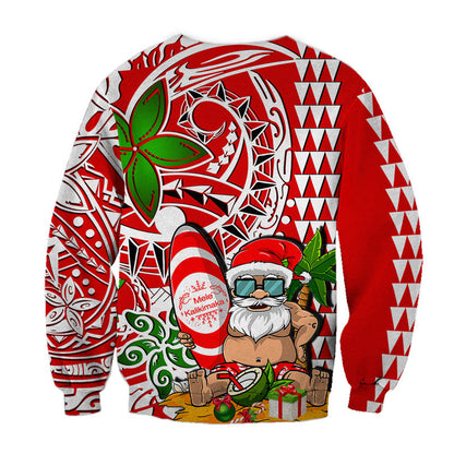 Hawaii Mele Kalikimaka Santa Claus Beach Sweater, Christmas Ugly Sweater, Christmas Gift, Gift Christmas 2024