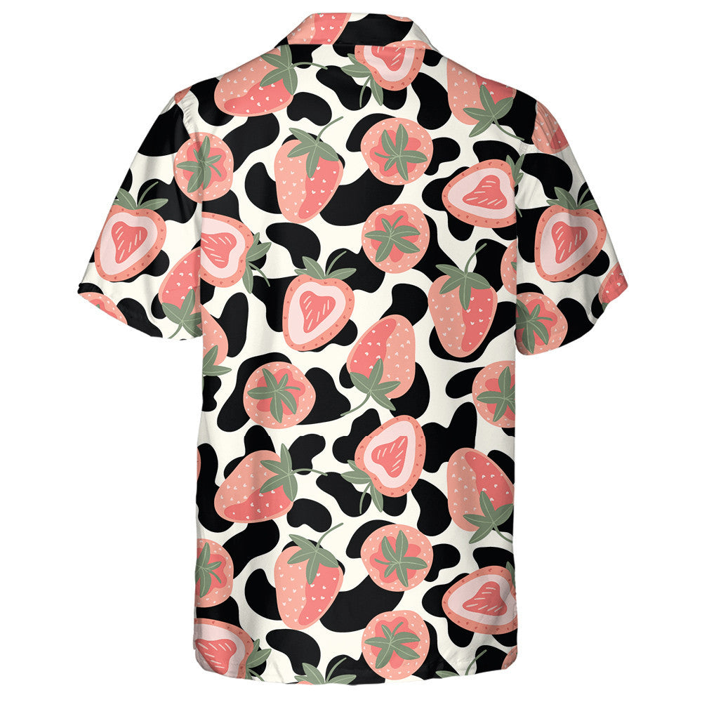 Plump Cow And Clouds On White Background Hawaiian Shirt, Hawaiian Shirt Gift, Christmas Gift